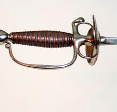 French Small-sword replica, close-up of hilt.