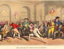Angelo’s Haymarket fencing academy, Painted by T. Rowlandson